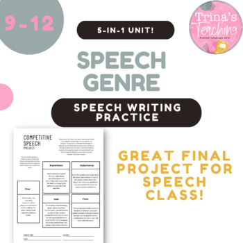Preview of 5-in-1 Speech Project: Teach Five Types of Speeches in ONE Project!