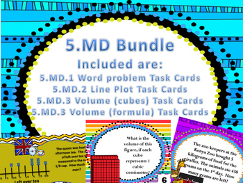 Preview of 5.md.1,5.md.2 and 5.md.3 task cards (Bundle)