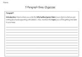 5 paragraph essay graphic organizer free pdf