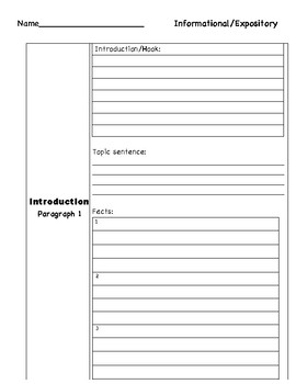 Preview of 5 paragraph informational and opinion writing outlines