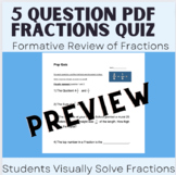 5 question PDF Fractions quiz