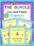 Set of Kindergarten cut and paste picture sudokus