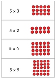 5 times tables matching cards flash cards arrays multiplication