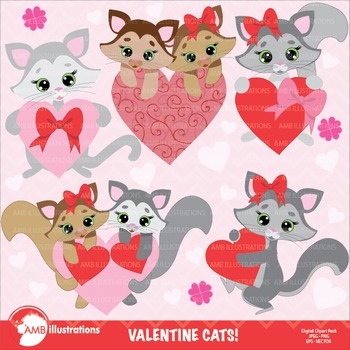 kitten valentine clip art