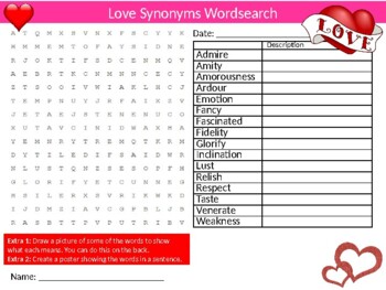 Preview of 5 x Emotions Wordsearch Sheet Starter Activity Keywords Feeling Social Puberty