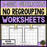 2-Digit Subtraction Worksheets No Regrouping Subtracting S