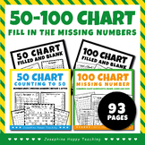 50-100 chart fill in the missing numbers  | before&after, 