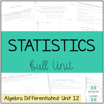 Preview of Statistics Full Unit Differentiated Lessons