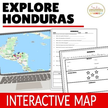 Preview of Honduras Virtual Field Trip Digital Map Activities ENGLISH ONLY