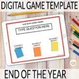 Editable Digital Review Game Template for Spanish | End of