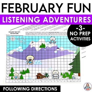 Preview of Listening Activities and Listening Comprehension February - Following Directions