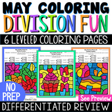 May Coloring Pages & Division Practice for May Math Facts 