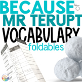 Because of Mr Terupt Novel Study VOCABULARY Foldables | Ea