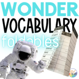 WONDER Novel Study VOCABULARY Foldables for Read Aloud, Bo