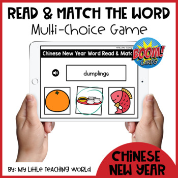 Preview of Chinese New Year 2024 Read & Match the Word Boom Cards | Distance Learning