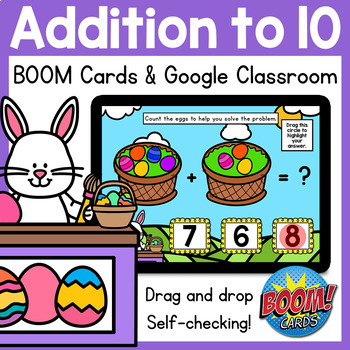 Preview of Easter Addition to 10 BOOM Cards and Google Classroom Distance Learning
