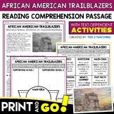 African American Trailblazers Black History Month Reading 