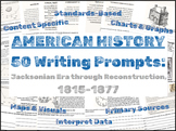 50 American History Writing Prompts: Jacksonian Era - Reco