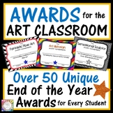50+ Art Classroom Awards | Editable | End of the Year / Te