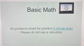 Preview of 50 Basic Math Problems