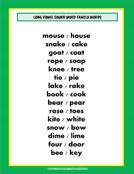 50 Beginning Rhyming Words For Phonological Awareness