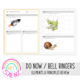 50 Bell Ringer/ Do Now Elements & Principles Review | Edit