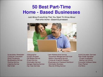 Preview of 50 Best Part-Time Home - Based Businesses ONLINE Workshop Series FREE PREVIEW