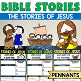 Bible Stories of Jesus Pennants Bible Story Sunday School 