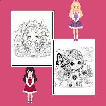 50 Lovely Coloring Pages for Girls