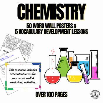 Preview of 50 Chemistry Terms & Meanings for a Word Wall & 5 Vocabulary Building Activities