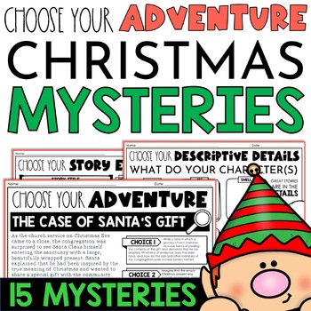 Preview of Choose An Adventure Christmas Reading Mystery Short Stories & Writing 