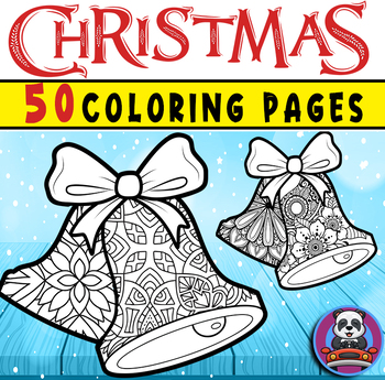 Preview of 50 Christmas Pattern Coloring Activity, 3-D Christmas Craft,December Art Sub Pla