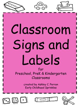50+ Classroom Label--preschool, prek, kindergarten by Early Childhood