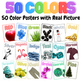 50 Color Posters with Real Pictures | Colorful Classroom D