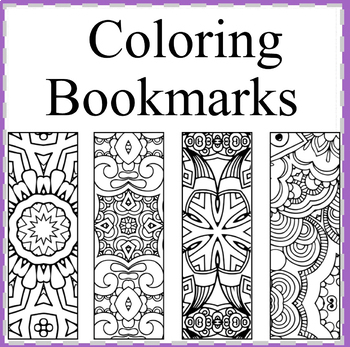 Preview of 50 Coloring Bookmarks-Color your Own Bookmarks