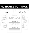 50 Common Girl Names To Trace
