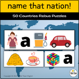 50 Country Rebus Word Puzzles Brain Teaser | Sub Plans, ES