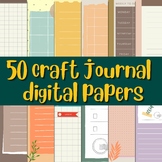 50 Craft Paper Digital Backgrounds | Journaling Background