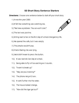 ways to start a sentence in creative writing