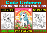 50 Cute Unicorn Coloring Pages for Kids