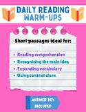 50 Daily Reading Warm-Up Passages | 1st-3rd Grade