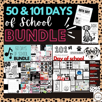 Preview of 50 Days of School | 101 Days of School Bundle