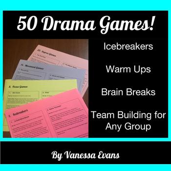 Preview of 50 Drama Games!  Icebreakers and Team Building for Any Group