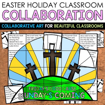 Preview of Easter Collaborative Poster Bulletin Board Christian Collaboration Poster