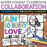 Easter Collaborative Poster Team Bulletin Board Christian 