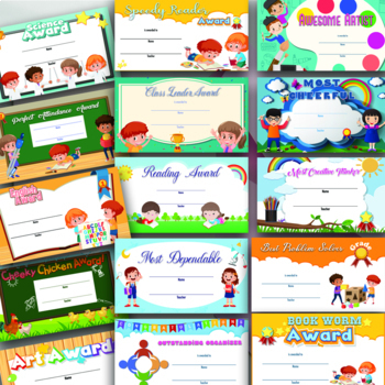 50+ Editable Kids Awards Distance Learning Google Resource by Teacher ...