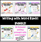 50 Engaging Themed Writing Prompts with Word Banks & Pictures!