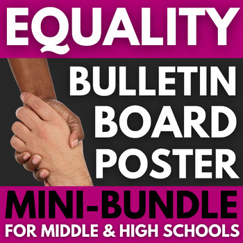 Preview of 80 Equality Bulletin Board Posters BUNDLE | Middle & High School Decor