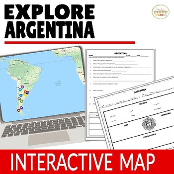 Preview of Argentina Virtual Field Trip Digital Map Activities ENGLISH ONLY