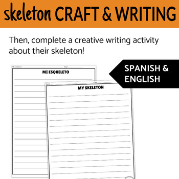 Build a Skeleton Craft and Writing Activity by Srta Spanish | TpT